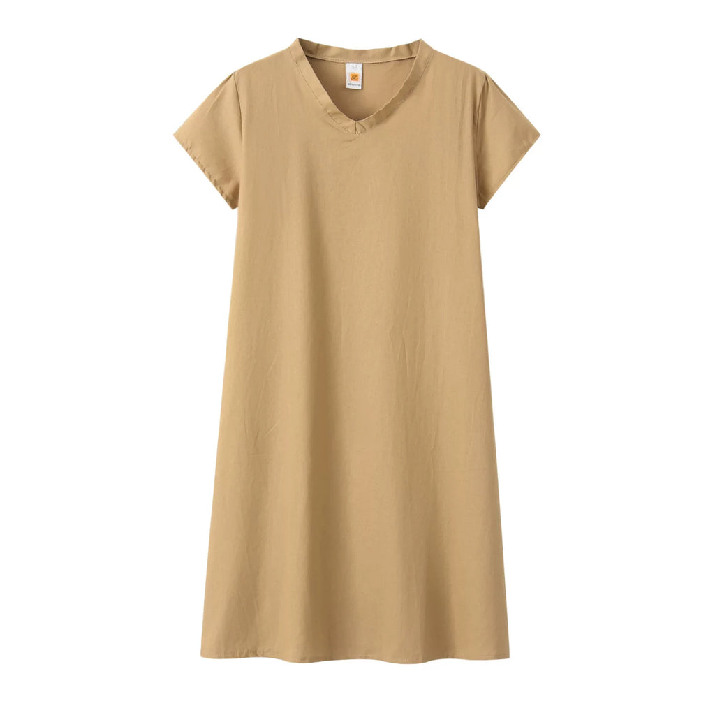Short Sleeve V-Neck Dress