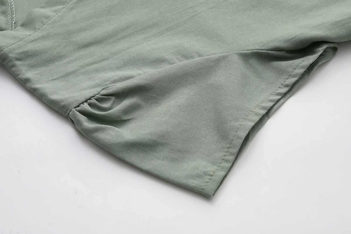 Short Sleeve V-Neck Dress