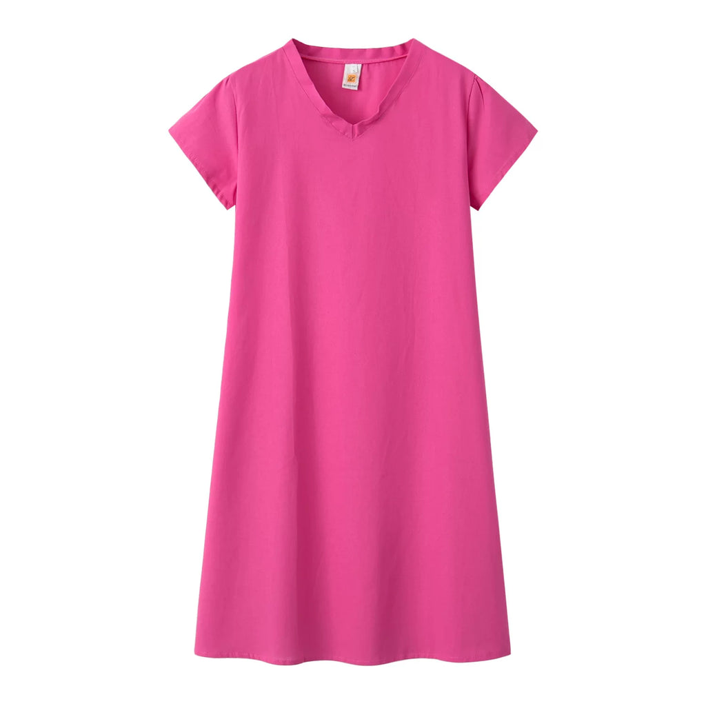 Short Sleeve V-Neck Dress