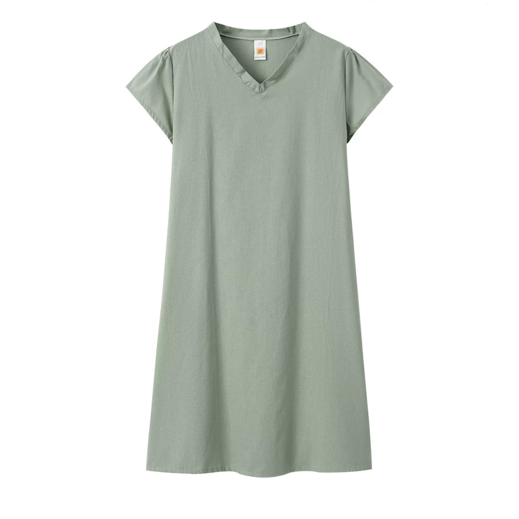 Short Sleeve V-Neck Dress