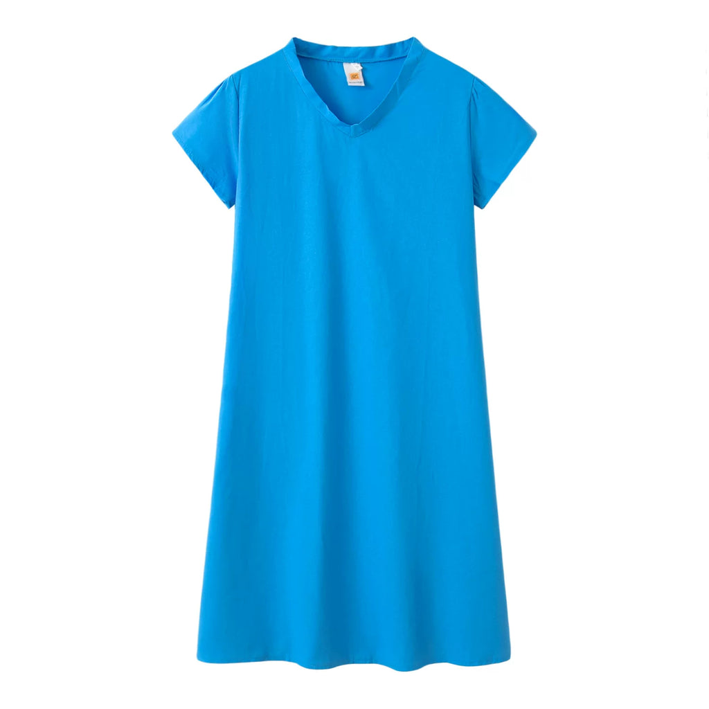 Short Sleeve V-Neck Dress