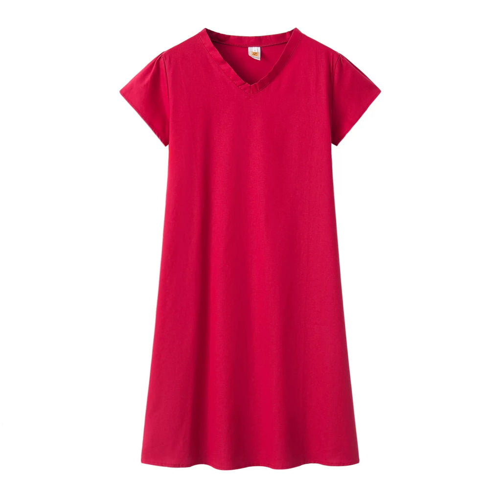 Short Sleeve V-Neck Dress