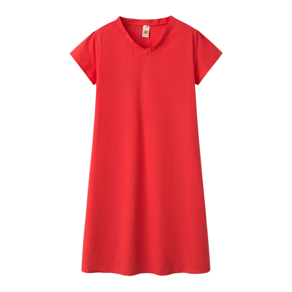 Short Sleeve V-Neck Dress