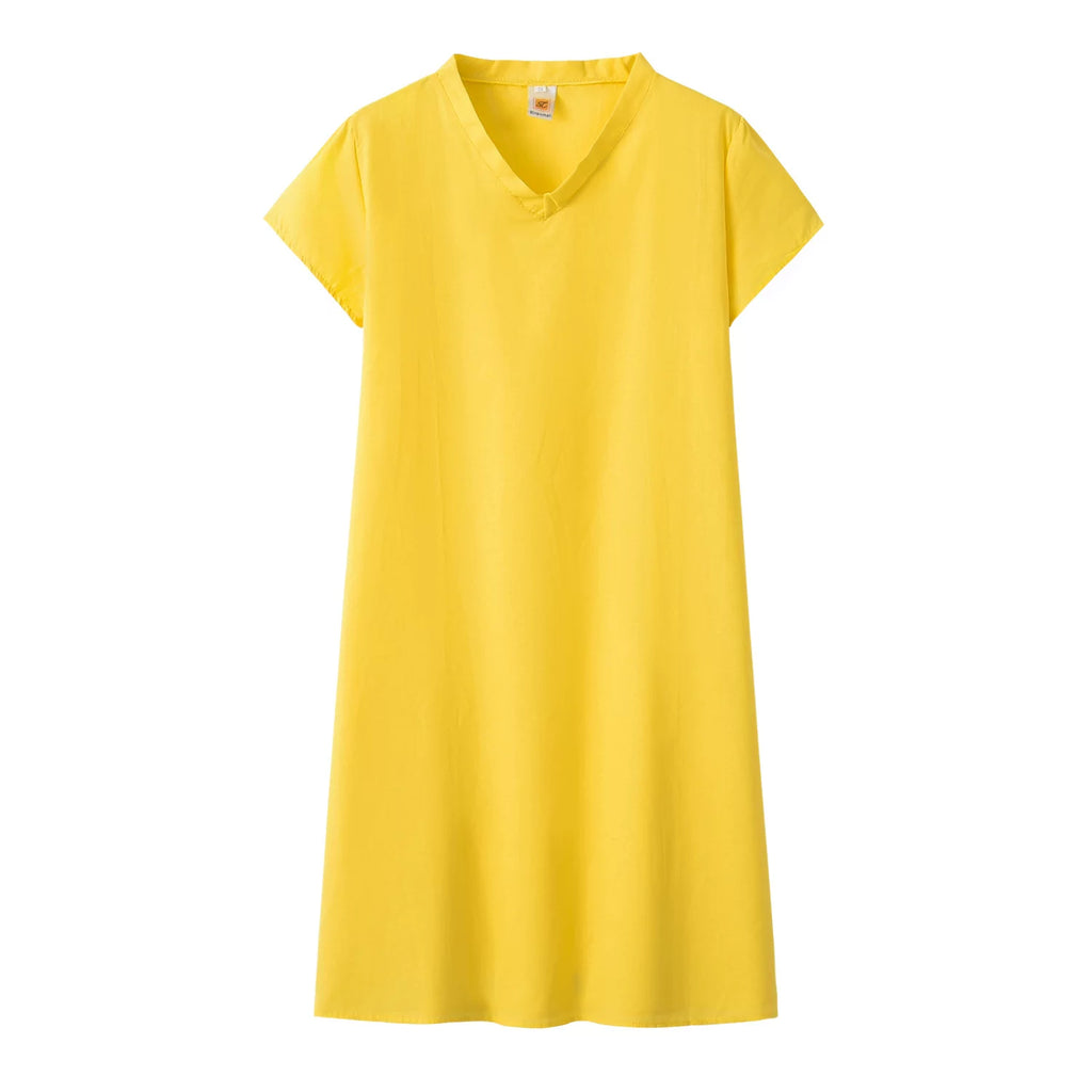 Short Sleeve V-Neck Dress