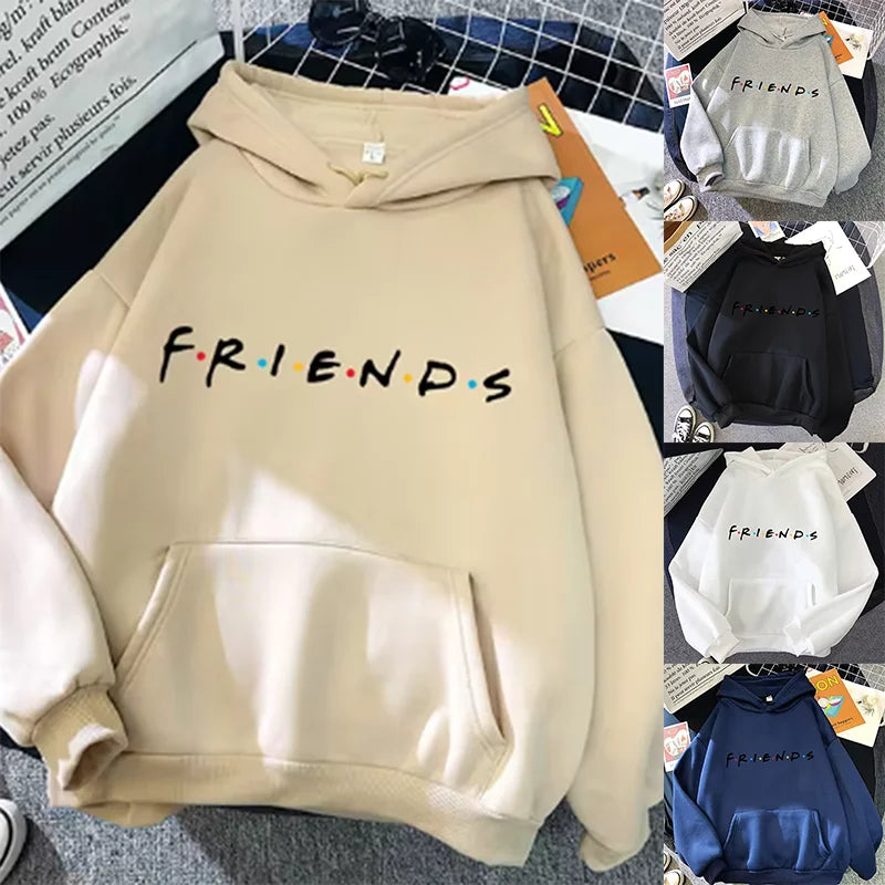 Women Friends Print Hoodie