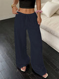 Bohemian Pleated Wide-Leg Pants Women's High-Waist Loose Pants