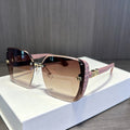 QVQV Fashion Oversized Square Sunglasses Women 2026 New Side Frame Letters Luxury Brand Sun Glasses Trendy Driving Eyeglasses