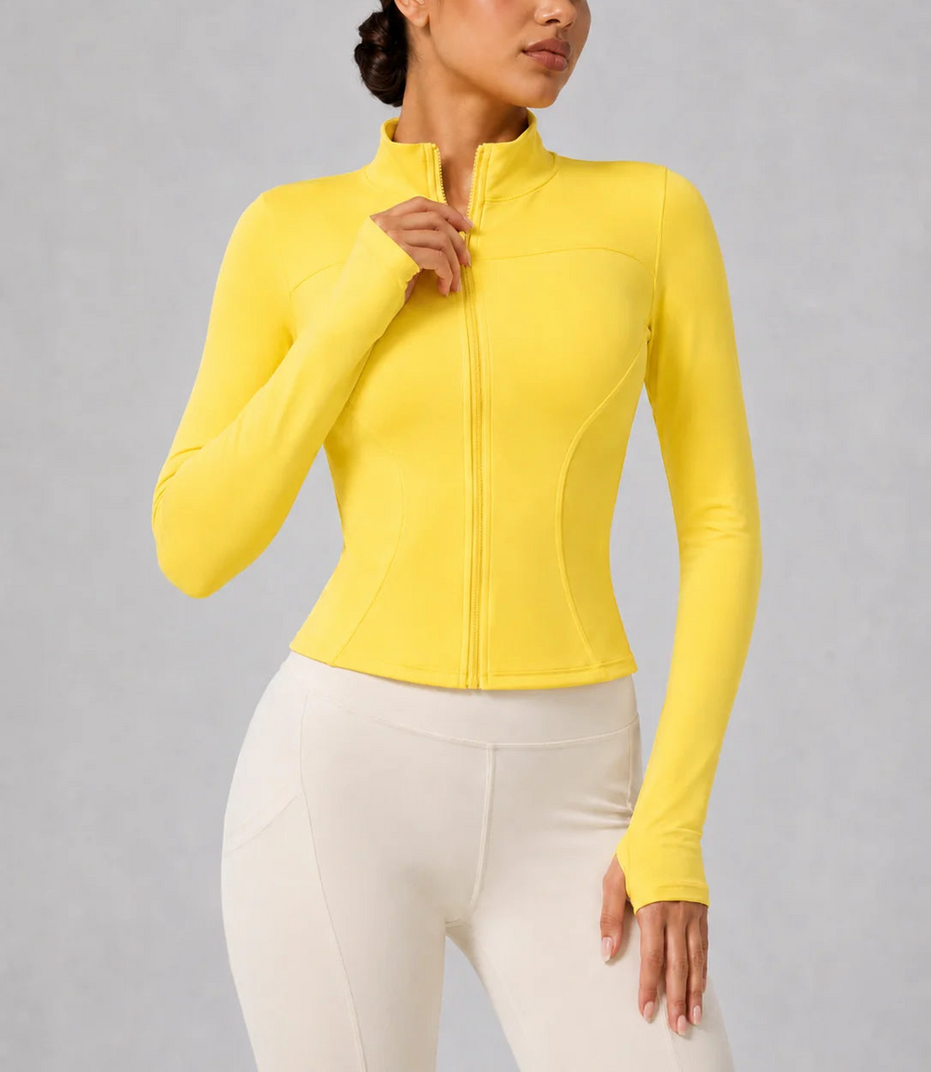 Women's Slim Fit Long Sleeve Top with Thumb Holes