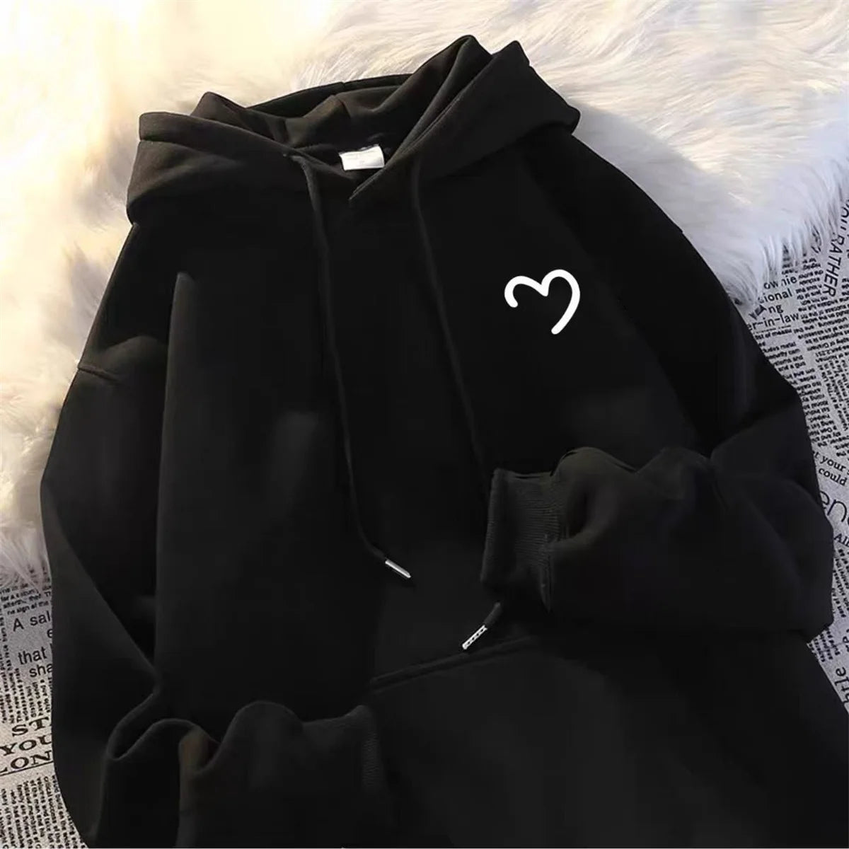 Love Print Hoodie