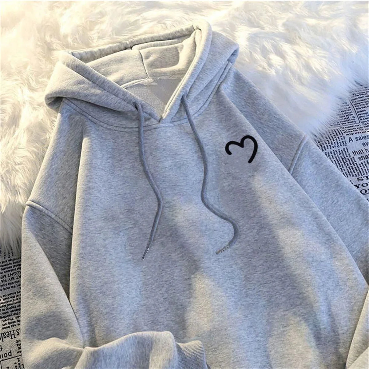 Love Print Hoodie
