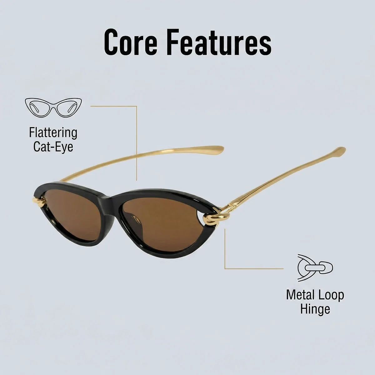 Trendy Cat Eye Sunglasses